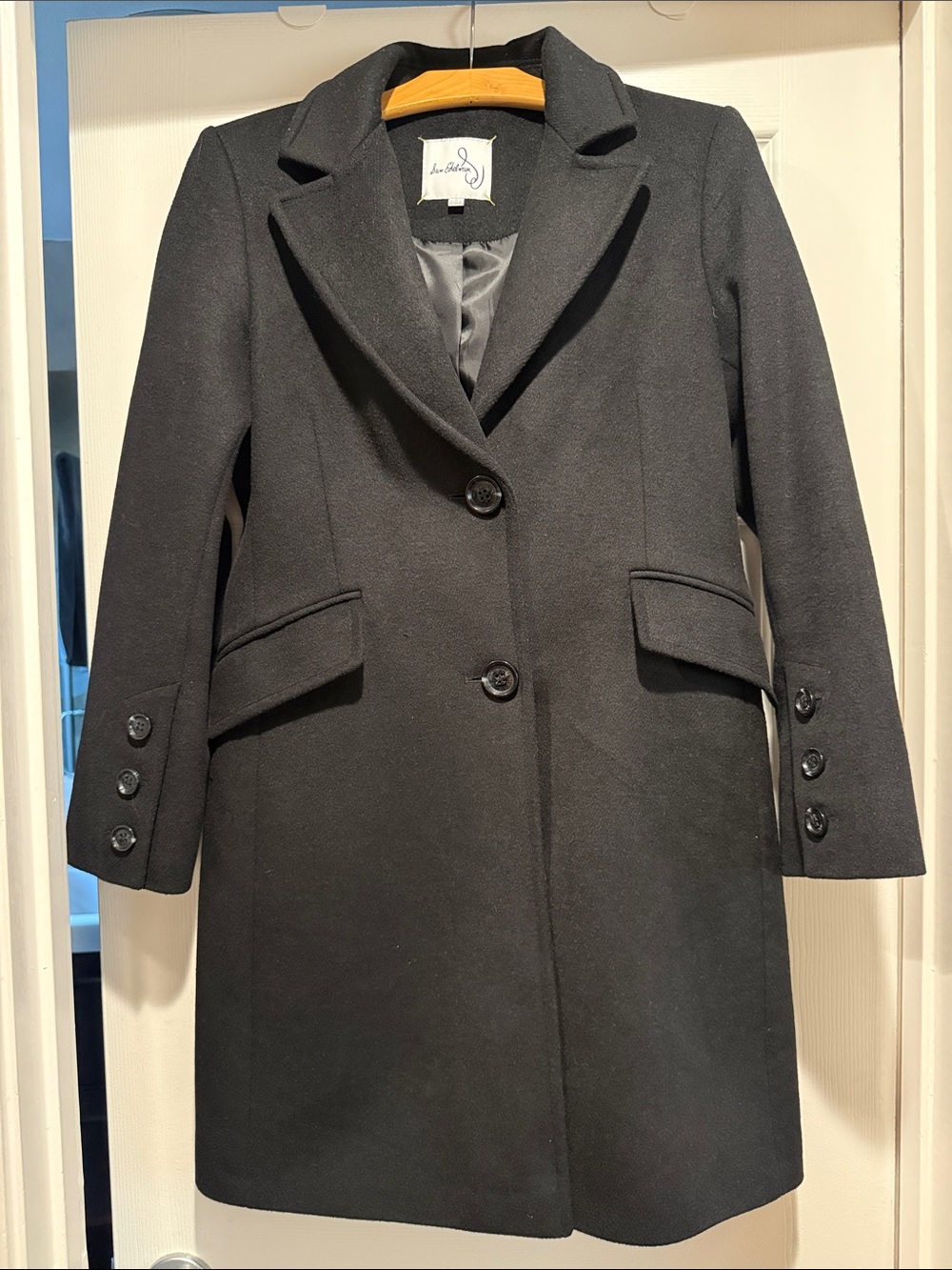 Sam Edelman-Classic Black Women's Wool Coat